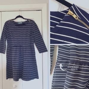 Navy blue fall dress